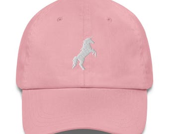 Embroidered Unicorn Dad Hat – Minimal Fantasy Baseball Cap