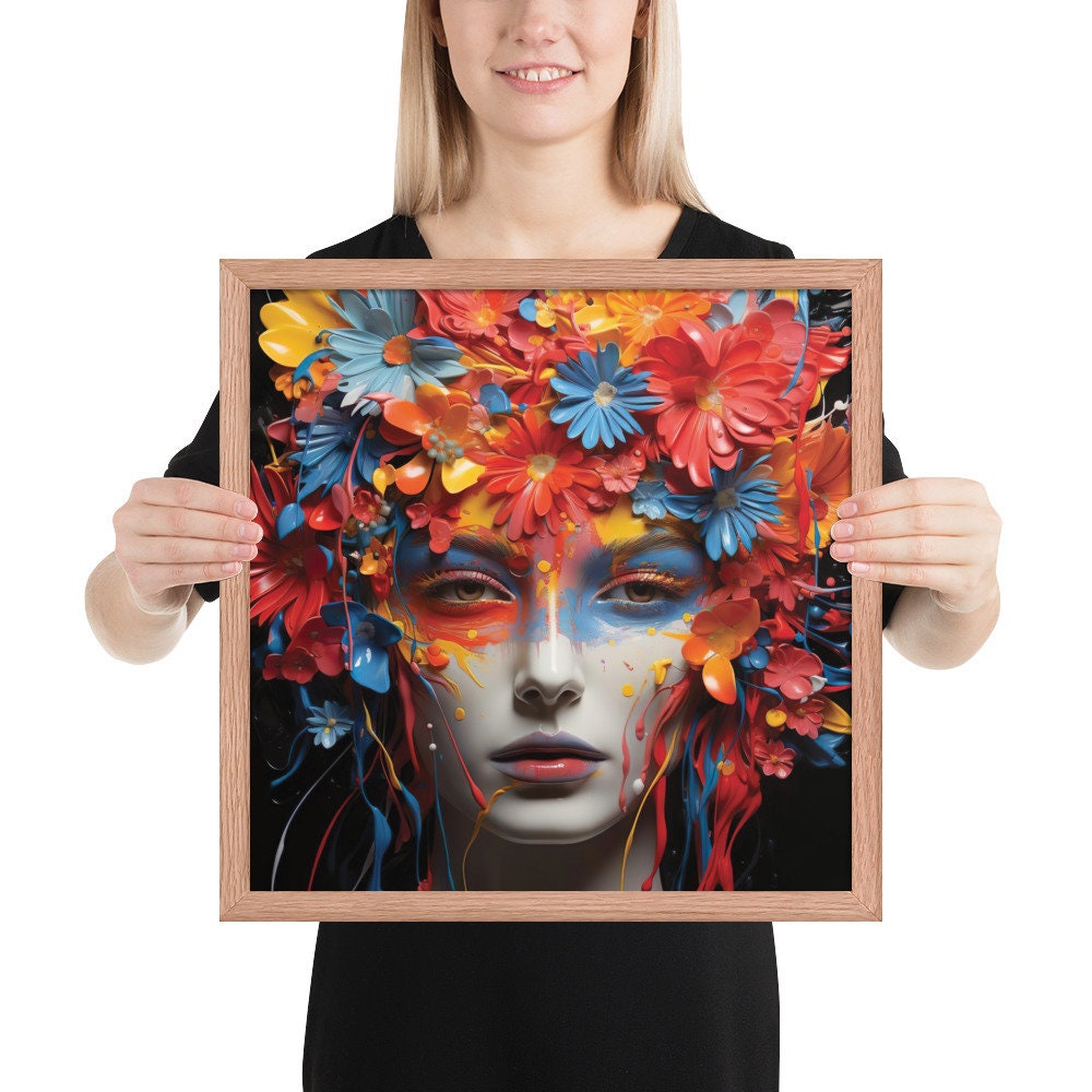 Affiche Surréaliste fleur - Flower Power - Paul Fuentes