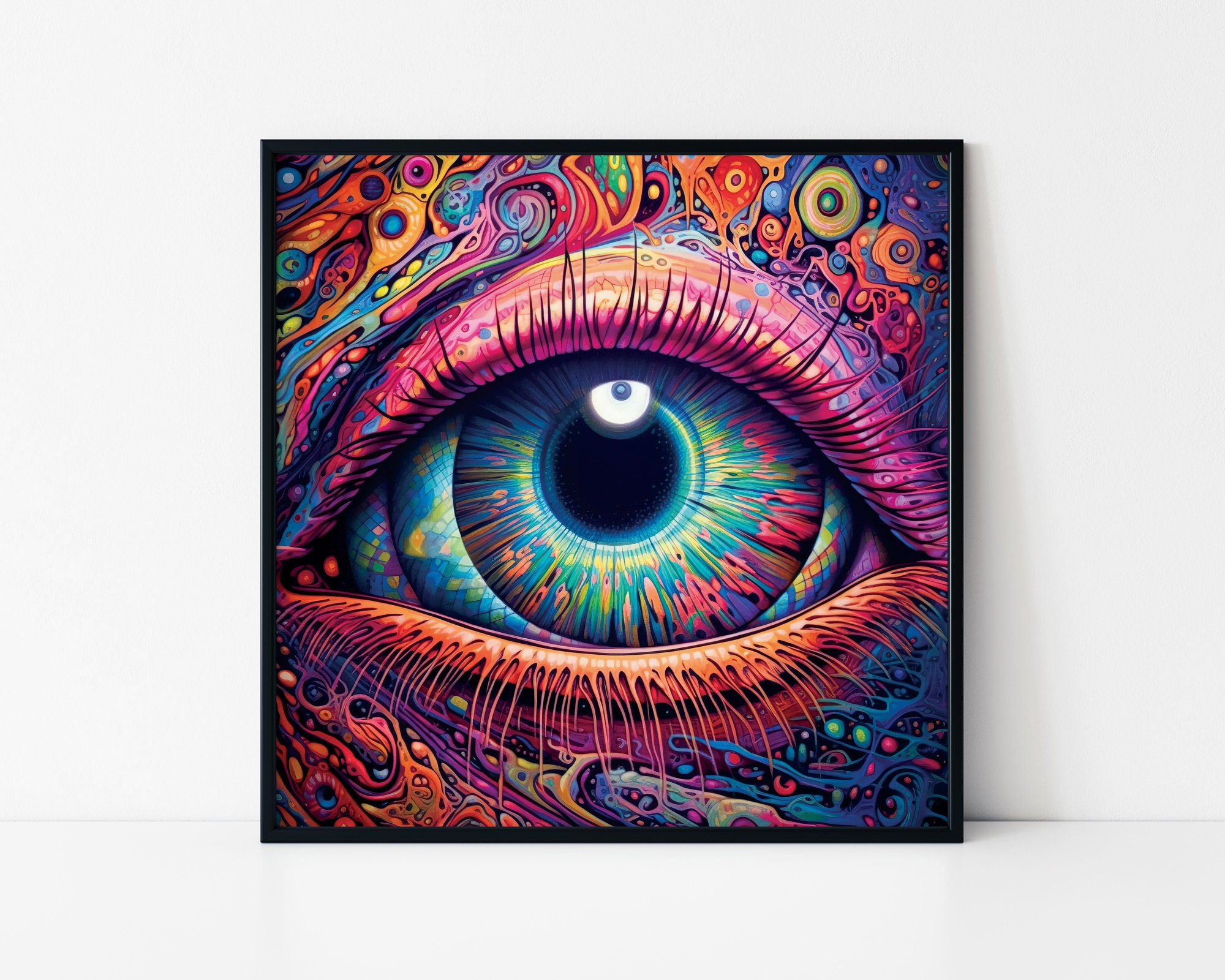 Psychedelic Eye Art – Colorful Surreal Abstract Wall Art, Vibrant