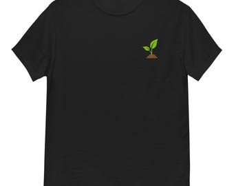T-shirt, uniseks T-shirt Sprout | Shirt met symbool van groei | Leuk natuur-T-shirt | Minimaal T-shirt in vintage stijl | Shirt met esthetische plant | Voor hem en haar