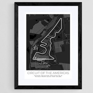 C.O.T.A Grand Prix Circuit Print, Formule 1 Track Poster, Office kunst aan de muur, Cadeaus voor hem, F1 racekaart frame, F1 Poster, Autorace fanart