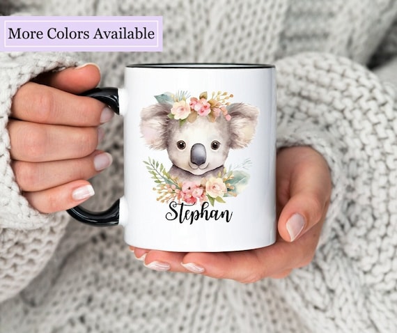 Koala Mug, Koala Cup, Koala Gifts, Koala Bear Gifts, Koala Nurse Gift,  Personalized Animal Mug, Koala Birthday, Cute Koala Coffee Mug 