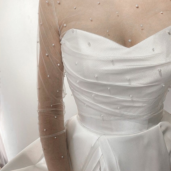 Wedding Dress Topper Long Sleeve - Etsy