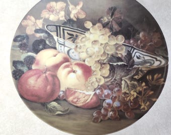 Vintage Formalities by Baum Bros Grape Bowl Fruit Still Life Decorative Plate