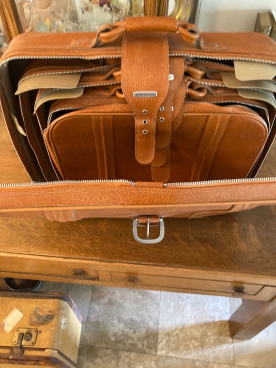 VINTAGE SOFT SUITCASE GOYARD GOYARDINE CANVAS 50CM MAIN TRAVEL BAG Brown  Leather ref.956713 - Joli Closet