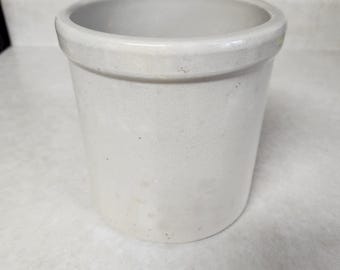 Vintage Robinson Ransbottom Roseville Ohio Pottery 2 Qt High Jar Crock 