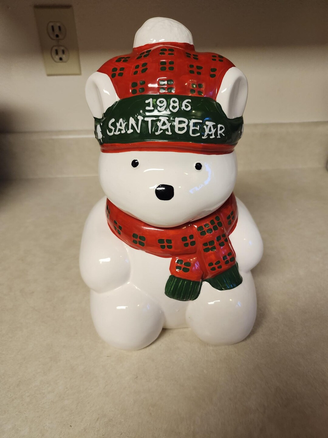 Vintage Dayton Hudsons 1986 Santa Bear Cookie Jar - Etsy