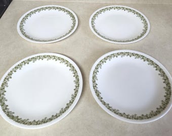 Vintage Corelle Crazy Daisy Spring Blossom 8.5 inch Salad Plates  Set of 4
