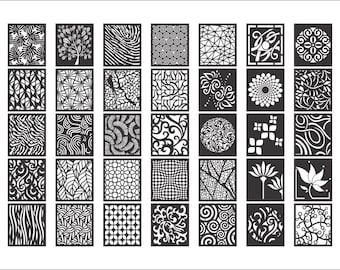 Decorative panel bundle, 35 unique patterns to use, SVG, DXF, Cdr, ai, pdf, lasercutting, CNC, printing