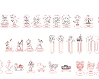 Small statues, more than 100 unique designs, 3mm material thickness