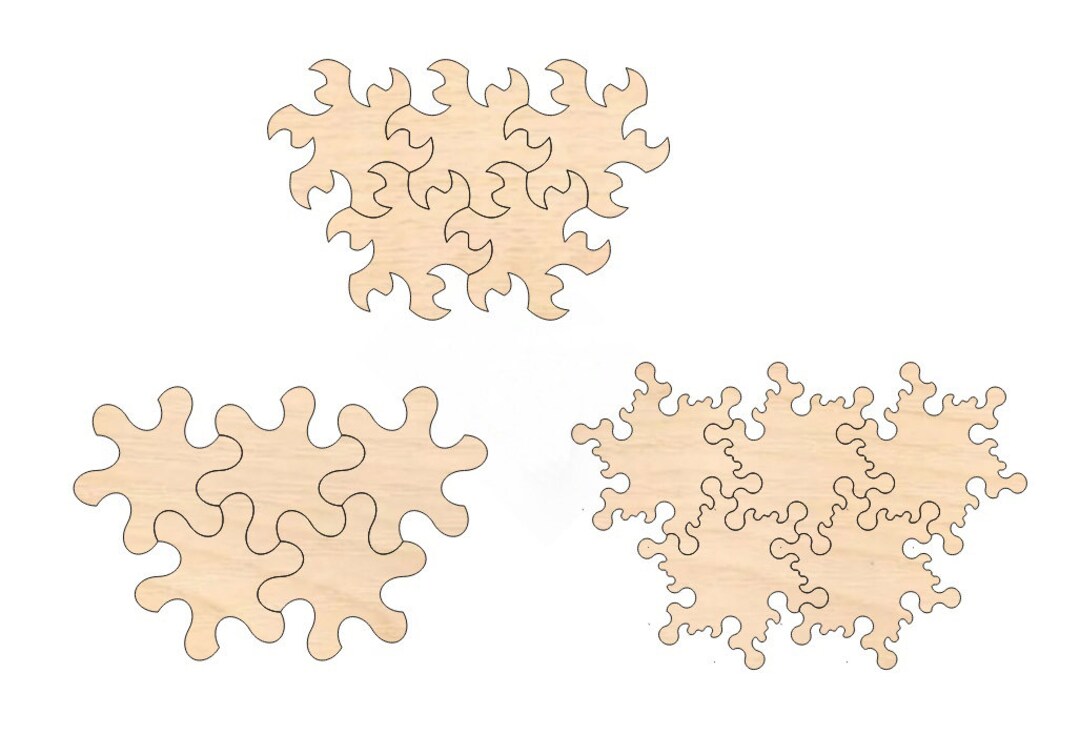 Interlocking Puzzle Shapes, Kids Toys, File for Laser Cutting, Pdf, SVG ...