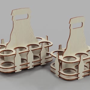 Portabottiglie di birra tagliato al laser, file digitale per taglio laser, dxf, SVG, PDF, ai, CDR