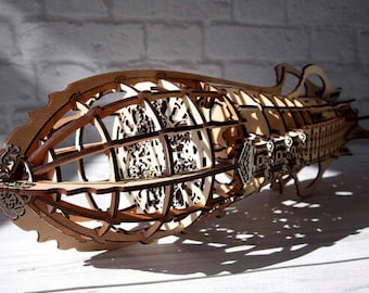 Laser Cut Nautilus Shell Lamp Template, Vector File for Wood CNC, Ocean Decor, 4mm 6mm Plywood Craft