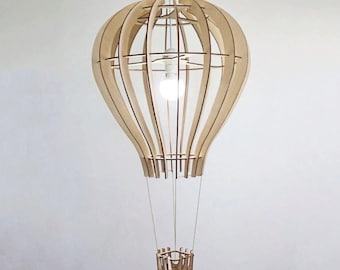 Balloon Lamp Laser Cut File | Hanging Light Fixture SVG for CNC & Glowforge