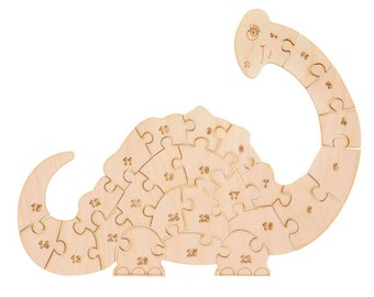 Dinozaur number puzzle, montessori toy for kids