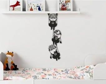 Minions Wall Decor Laser File | Cute Hanging Cartoon Vector for CNC & Glowforge