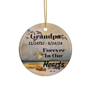 Custom Duck Hunting Ceramic Ornament | Personalized Christmas Ornament | Rememberance Ornament | Memory Ornament