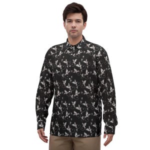 Dragons Men&#39;s Imitation Silk Long-Sleeved Shirt - Geek Lover Gift