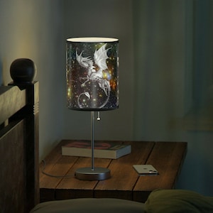 Dragon Lamp on a Stand | Fantasy Dragon Table Light US|CA plug