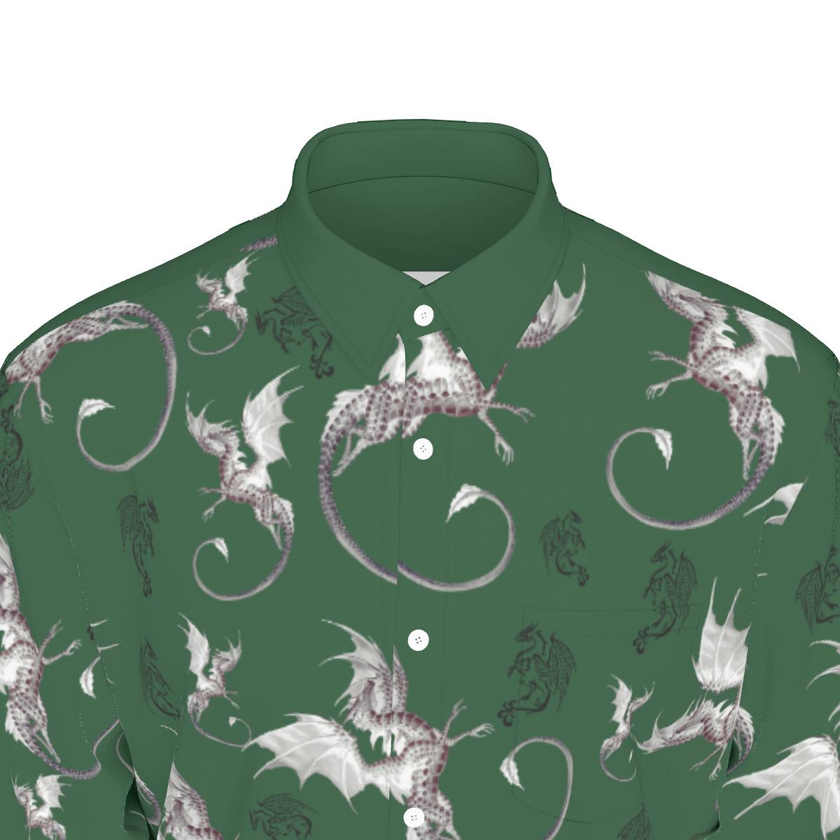 dark emerald green dress shirt The Boyfriend: Silk Satin, Emerald Green – With Nothing Underneath main image 1