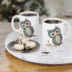 Caneca Jumbo Extra Grande Blue Owl 20oz, 15oz ou 11oz Canecas Brancas