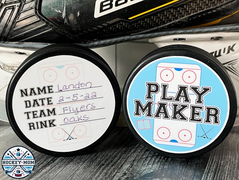 ICE HOCKEY MILESTONE Puck Stickers Vinyl Sticker Pack | Hockey Player ...