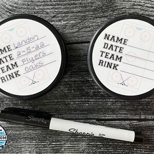 ICE HOCKEY MILESTONE Puck Stickers Vinyl Sticker Pack | Hockey Player ...