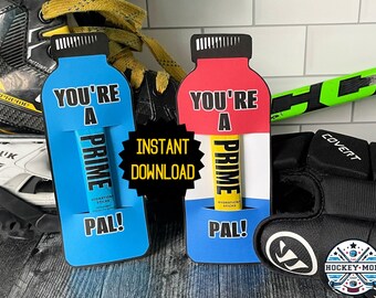 Druckbare Trink Trink Paket Flasche Valentines | Hockey-Team-Valentinstag-Karte | Einfach Tournament Favors Birthday | Sofort Download PDF