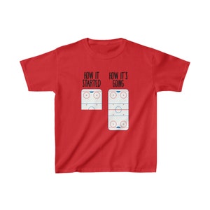 Youth Ice Rink Ice Hockey Shirt | Mites Squirts Hockey Player Gift Team Tee | Funny Ice Hockey Apparel Half Full Sheet Ice | Free Shipping immagine 4