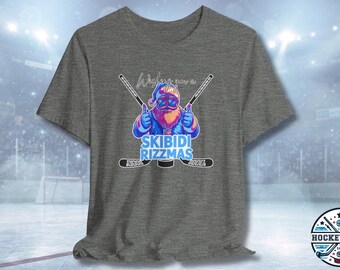 POP Art Rizz Ice Hockey Christmas Shirt Wishing You a Skibidi Rizzmas Cool Santa ADULT Tee | 5 Colors Bella | Best Hockey Gift | Free Ship