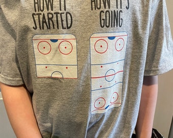 Youth Ice Rink Ice Hockey Shirt | Mites Squirts Hockey Player Gift Team Tee | Funny Ice Hockey Apparel Half Full Sheet Ice | Free Shipping