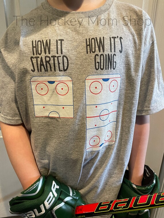 Youth Ice Rink Ice Hockey Shirt | Mites Squirts Hockey Player Gift Team Tee | Funny Ice Hockey Apparel Half Full Sheet Ice | Free Shipping