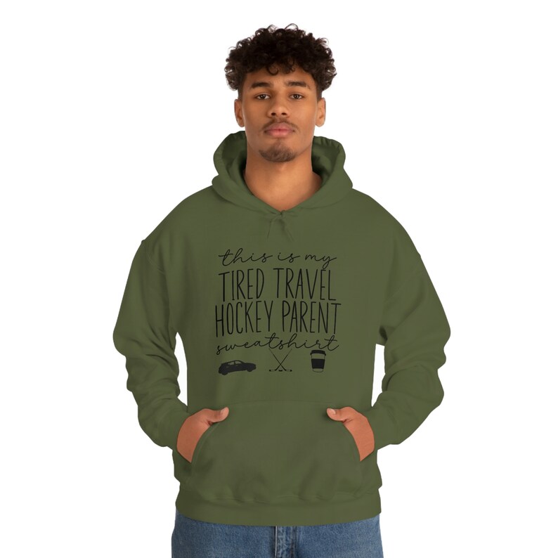Tired TRAVEL HOCKEY Parent Ice Hockey HOODIE | Adult | Funny Gift Ice Rink Travel Team Hockey Apparel | Unisex Sweatshirt | Free Shipping afbeelding 5