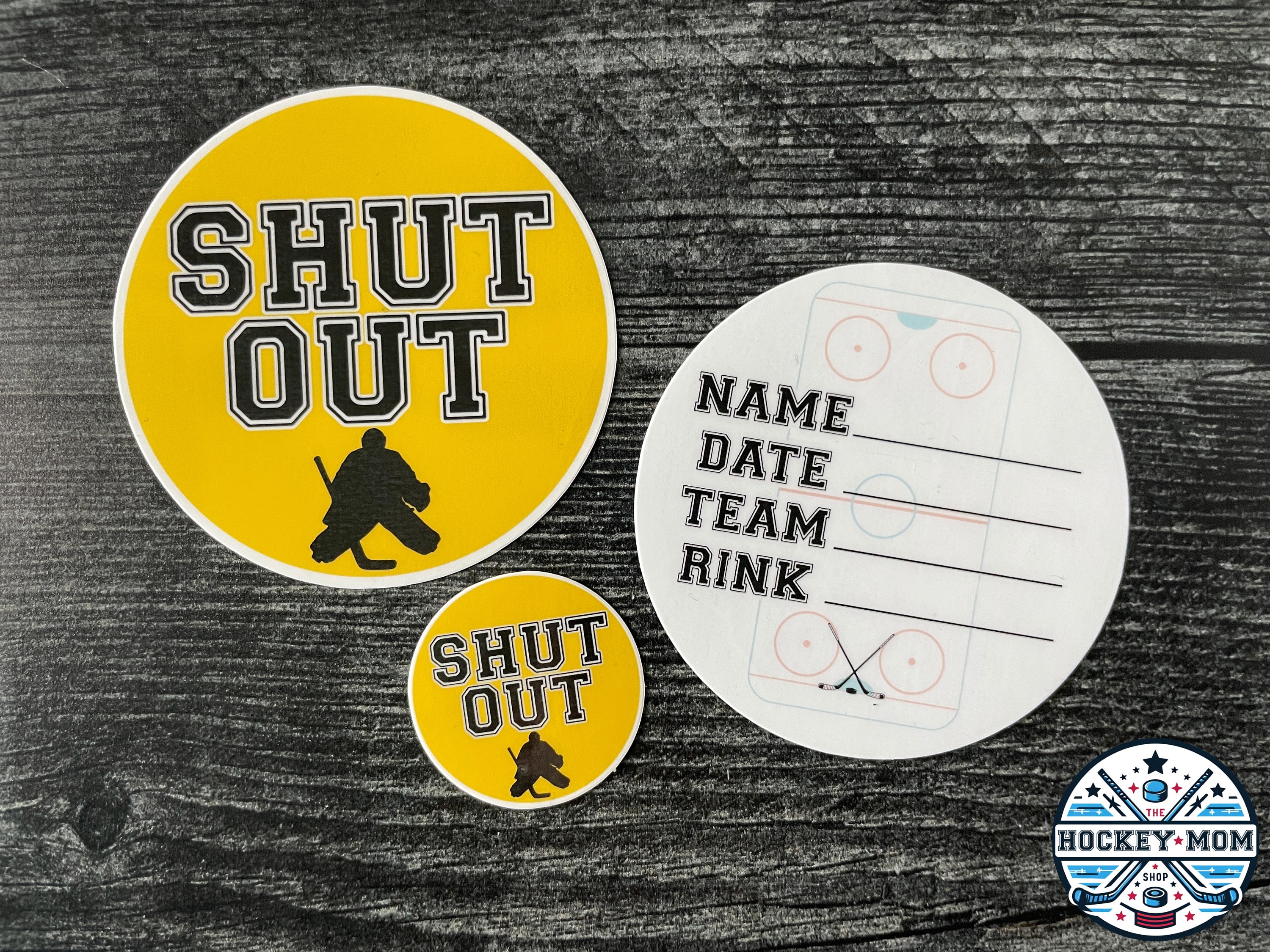 Ice Hockey GOALIE SHUT OUT Milestone Puck Stickers Vinyl Sticker Pack ...