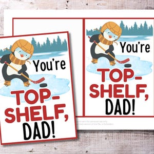 Biglietto d'auguri stampabile "Best Dad Bar Down Ice Hockey" piegato / Biglietto d'auguri per la festa del papà di hockey 5x7" / Regalo per l'allenatore del papà / Download immediato del PDF digitale di compleanno