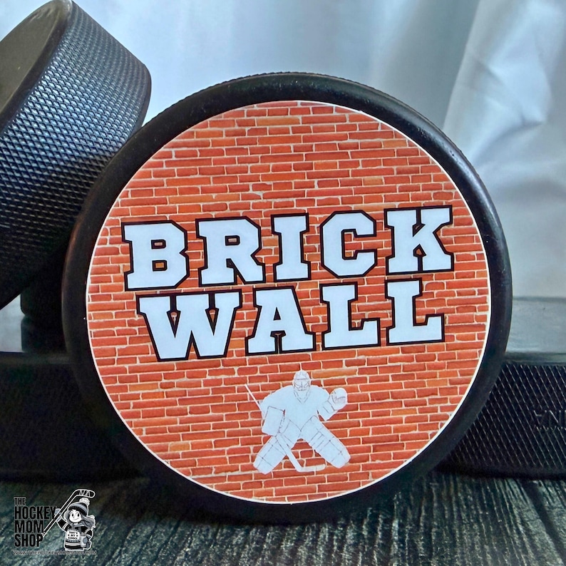 Brick Wall Goalie Hockey Puck Sticker Pack | Goalie Mom Gift | Hockey ...