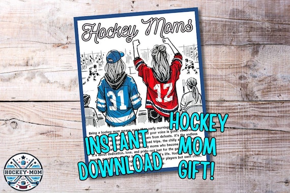 Hockey Mom Gift Printable – Inspirational Sports Mom Wall Art, Team Manager Thank You, Instant Download 8.5x11