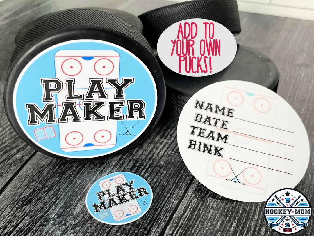 Ice Hockey PLAYMAKER Milestone Puck Stickers Vinyl Sticker Pack ...