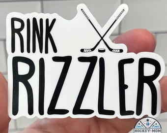 RINK RIZZLER Ice HOCKEY Vinyl Sticker | Player Team Tournament | Funny Rizz Birthday Gift | Waterproof High Quality | Free Shipping
