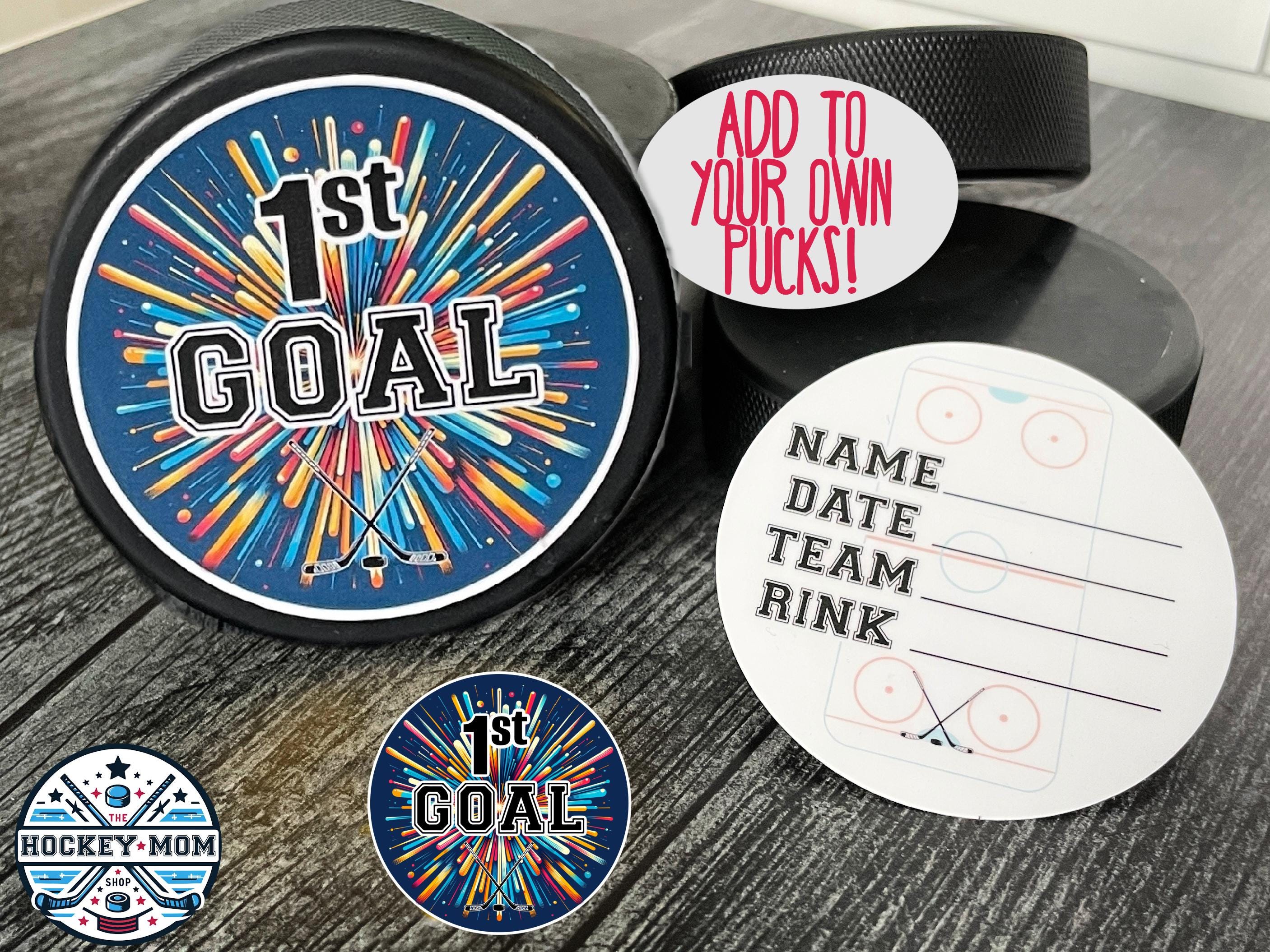 Ice Hockey 1st GOAL Milestone Puck Stickers Vinyl Sticker Pack