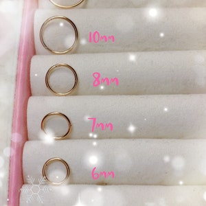 Anneau de nez 16 g/18 g/20 g Conque fine, Tragus, Daith, Piercing de tour/Bague de nez/Septum/Anneau de cartilage/Anneau d'oreille