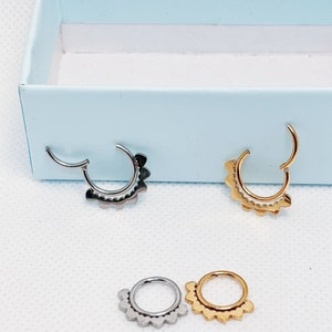 Conque de fleur 16g, Tragus,Daith,Rook Piercing/anneau de nez/Septum/cerceau de Cartilage/boucle d'oreille cerceau/clicker de nez