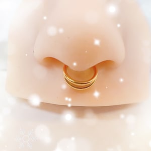 16g/18g double line nose clicker/Tragus Rook conch Piercing/Nose Ring/Septum/Cartilage Hoop/Hoop Earring
