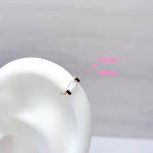 Petite boucle d'oreille en cartilage conque de 6 mm, cerceau de cartilage, créole en argent sterling 925