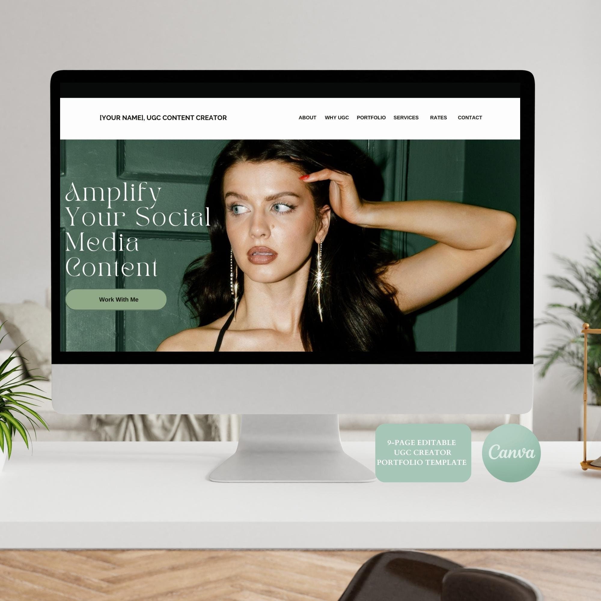 UGC Portfolio Template, Ugc Media Kit, Minimal Ugc Portfolio Template