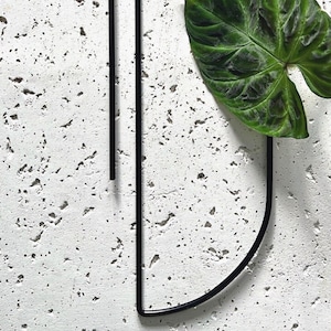 Treillis semi-arqué en acier résistant à la rouille de 14 po. « Ava » pour plantes d&#39;intérieur Hoya, pothos, scindapsus et autres plantes grimpantes - livraison gratuite incluse