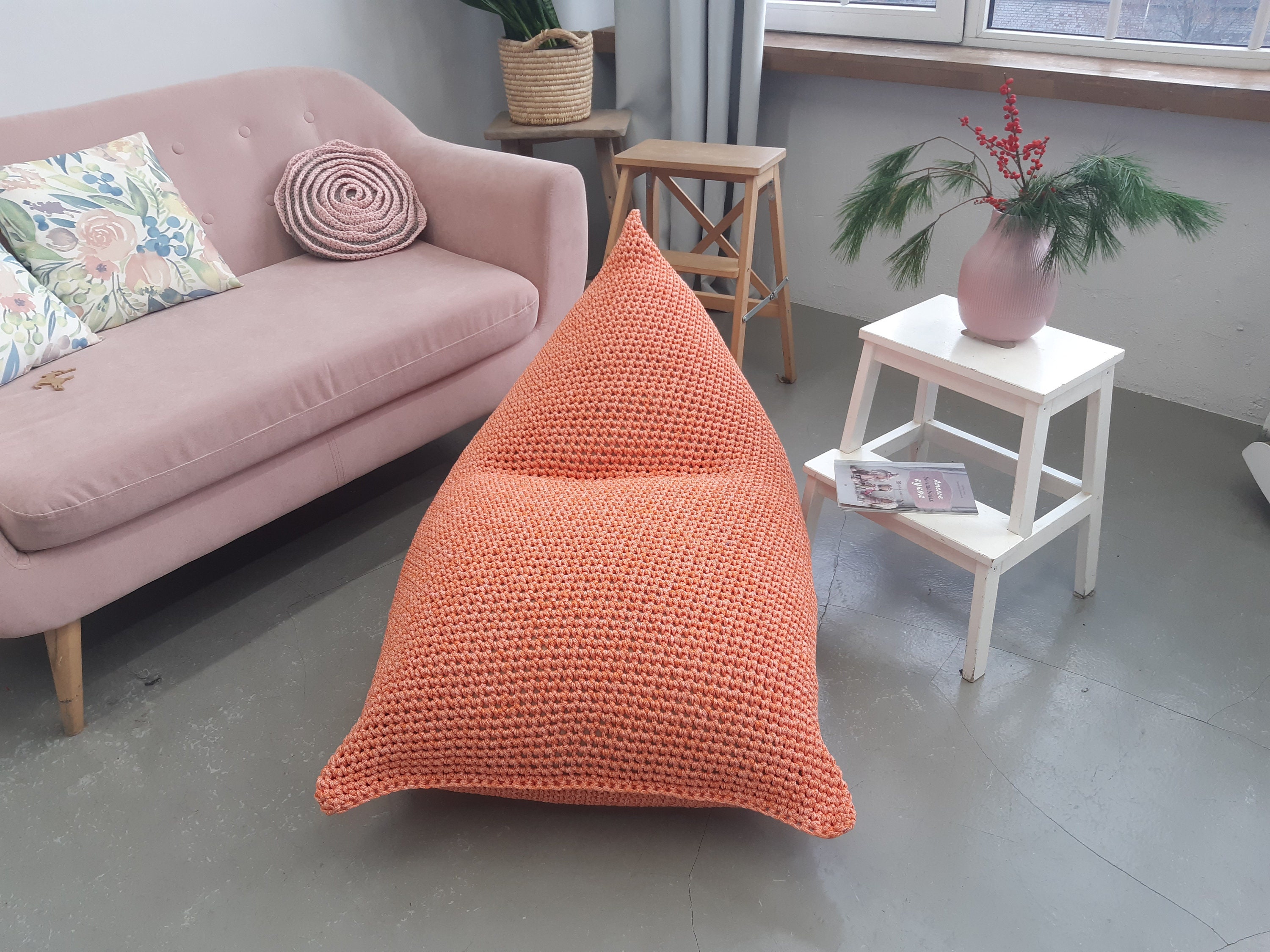 Adult Bean Bag Chairs Crochet Nursery Bean Bag Modern Lounge Etsy