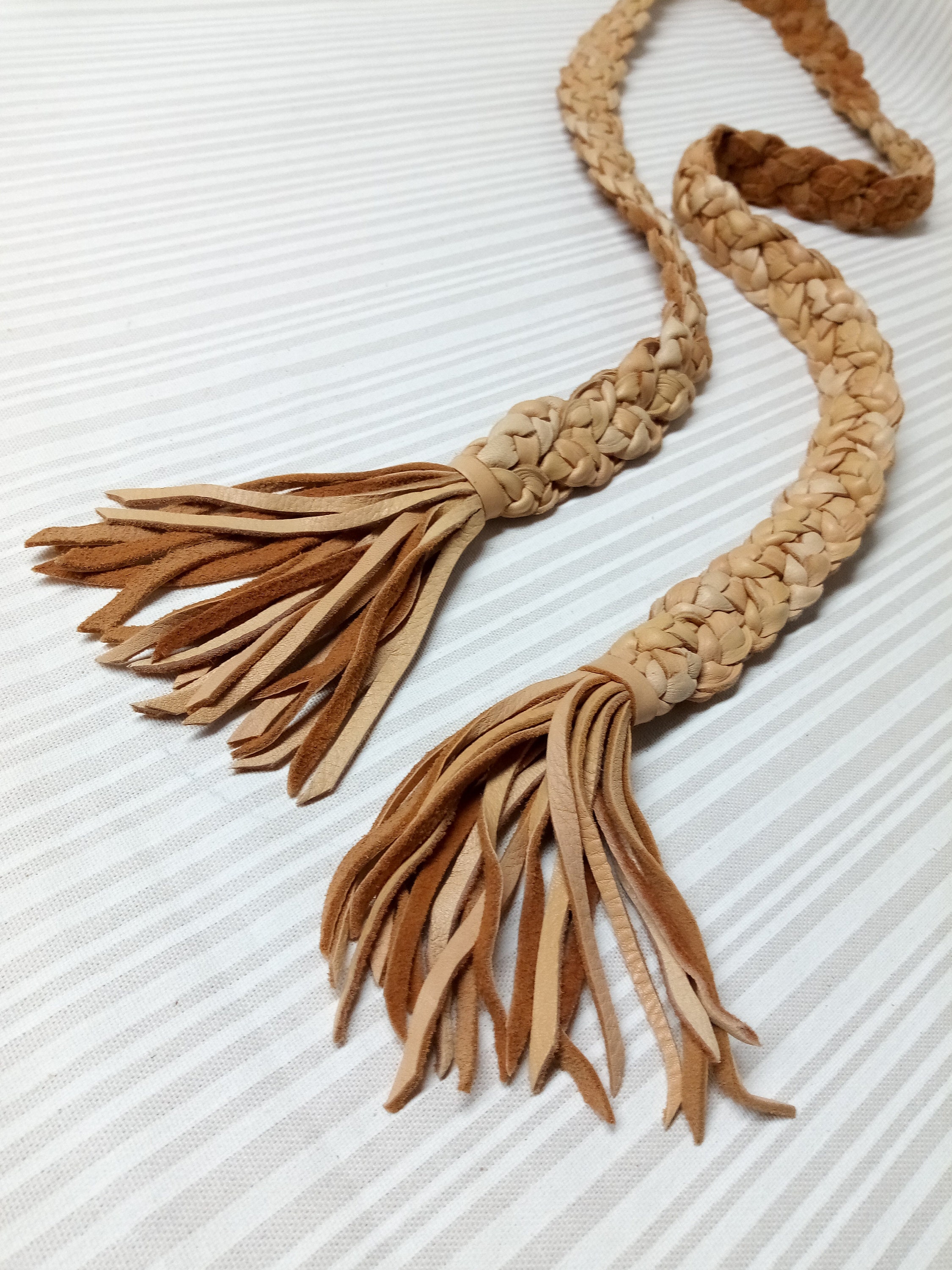 braided tie belt