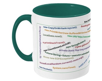 Taza verde de Java World