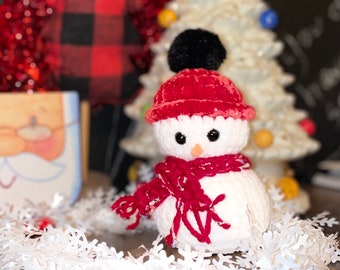 Squish bonhomme de neige au crochet